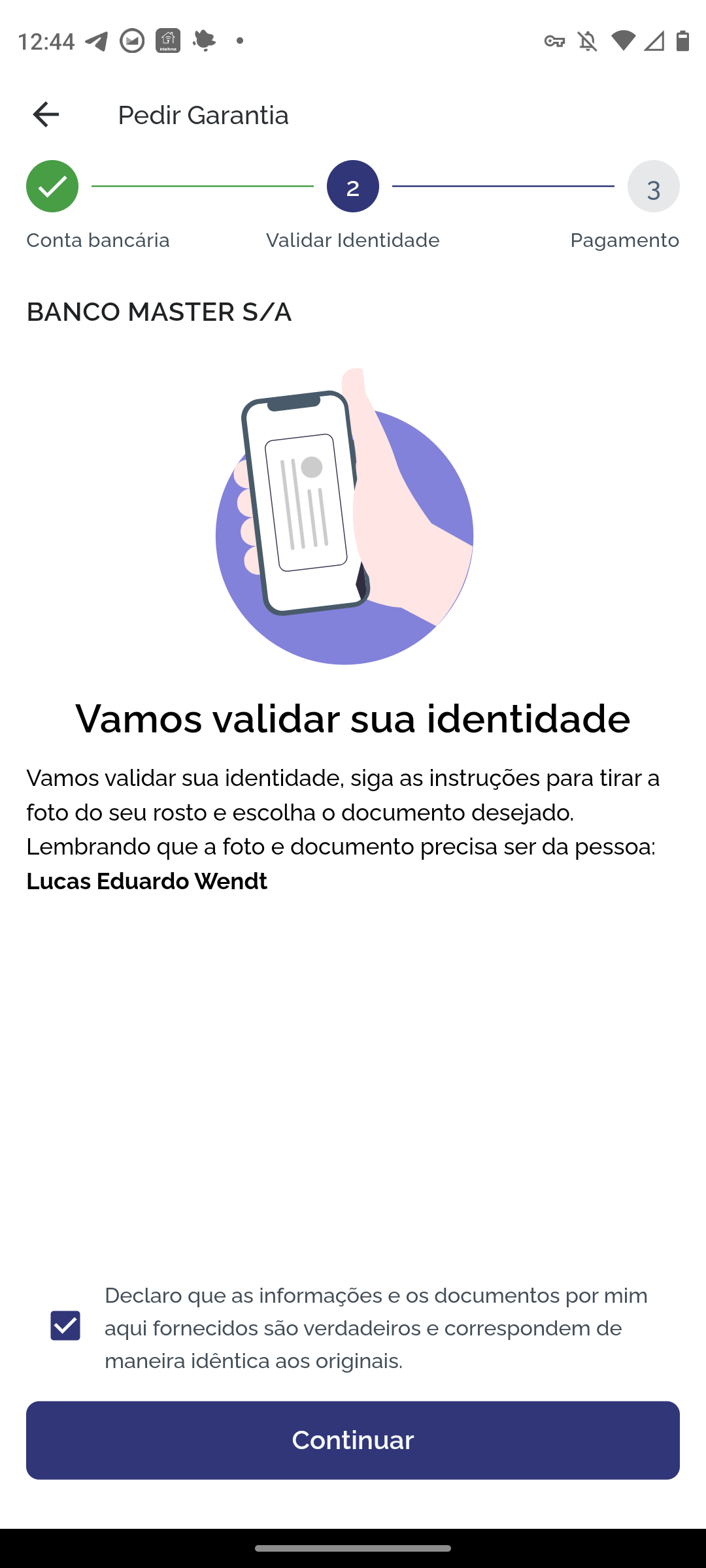 Assistente de solicitação de garantia